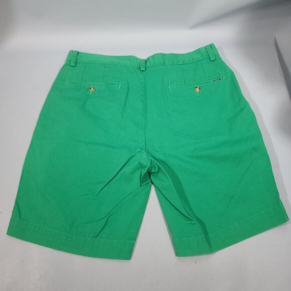 Polo Ralph Lauren 9" Green Twill Bermuda Shorts Men's Size 34 100% Cotton - Picture 2 of 7